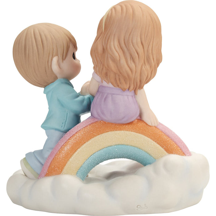 "Sale" Precious Moments - You're My Rainbow Amoung The Clouds Figurine 202004