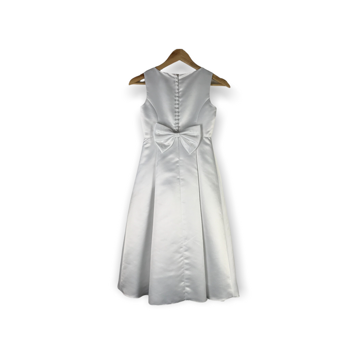 Sarah Louise 9-10 years white A-line formal dress
