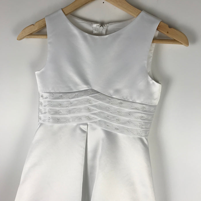 Sarah Louise 9-10 years white A-line formal dress