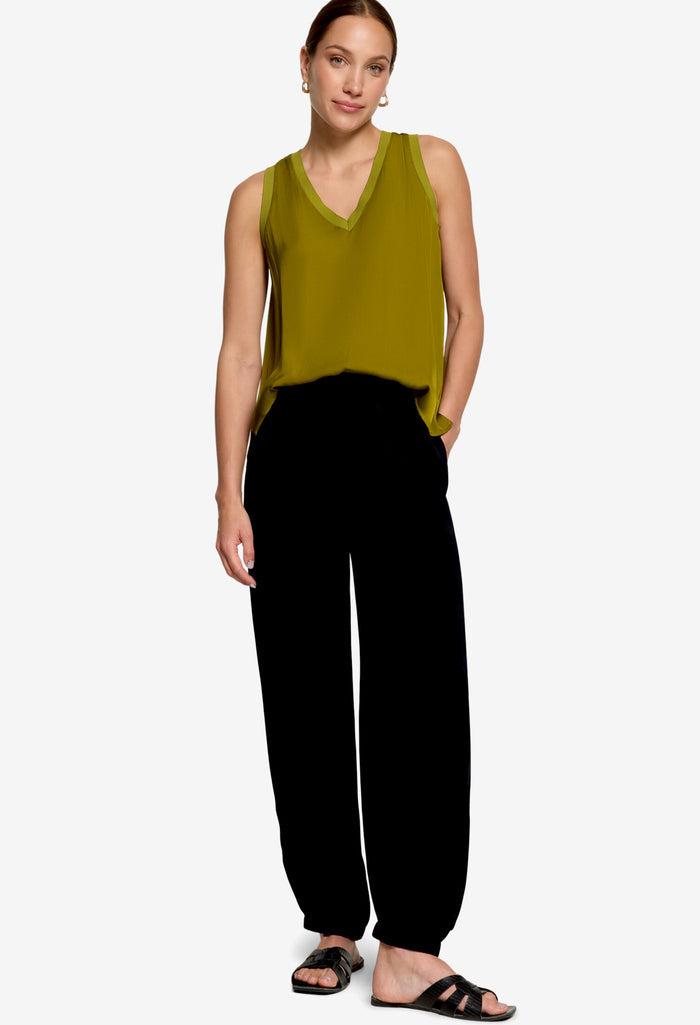 Satin Look Sleeveless Top