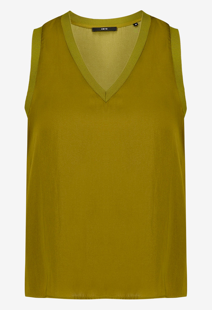 Satin Look Sleeveless Top