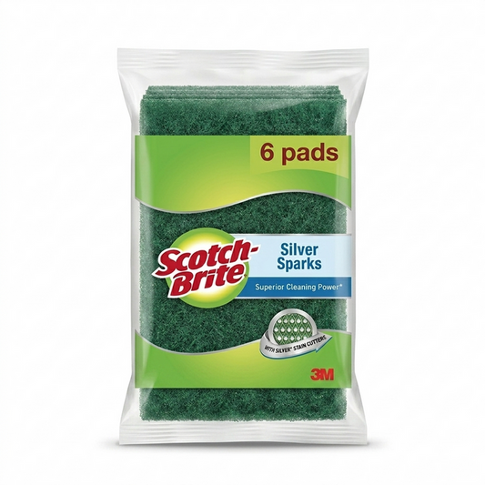 Scotch-Brite Silver Sparks Scrub Pads – 6-Pack (72)