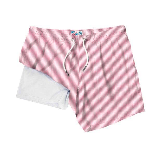 Seersucker| Swimk Shorts | with Liner | 6 Inch | Bermies