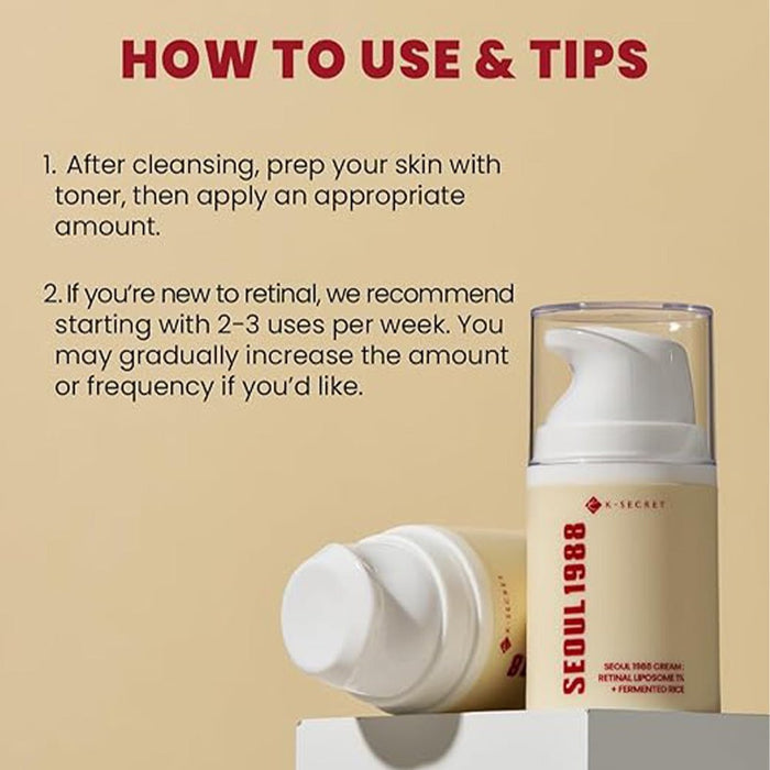 Seoul 1988 Cream - Retinal Liposome 1% + Fermented Rice 50ml - Beauty Tribe