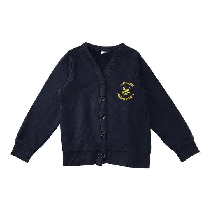 Shawlands Primary Navy Blue jersey cardigan