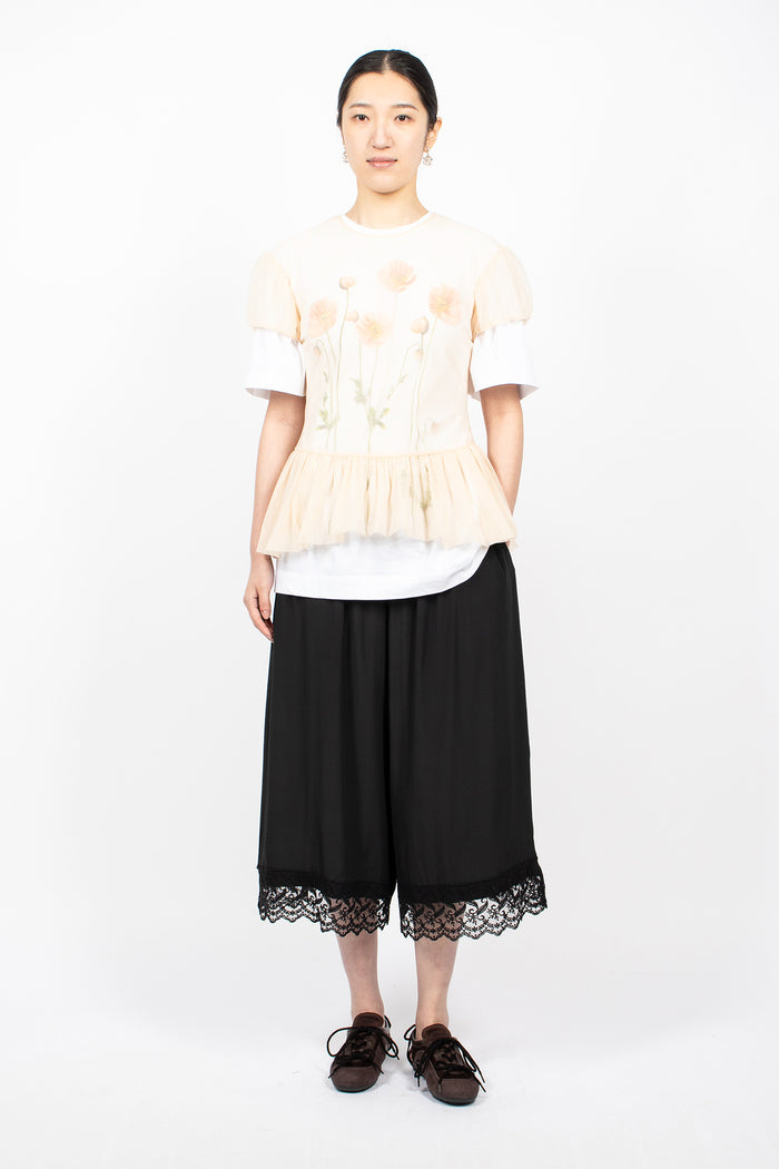 Sheer Ballet Peplum Top Nude