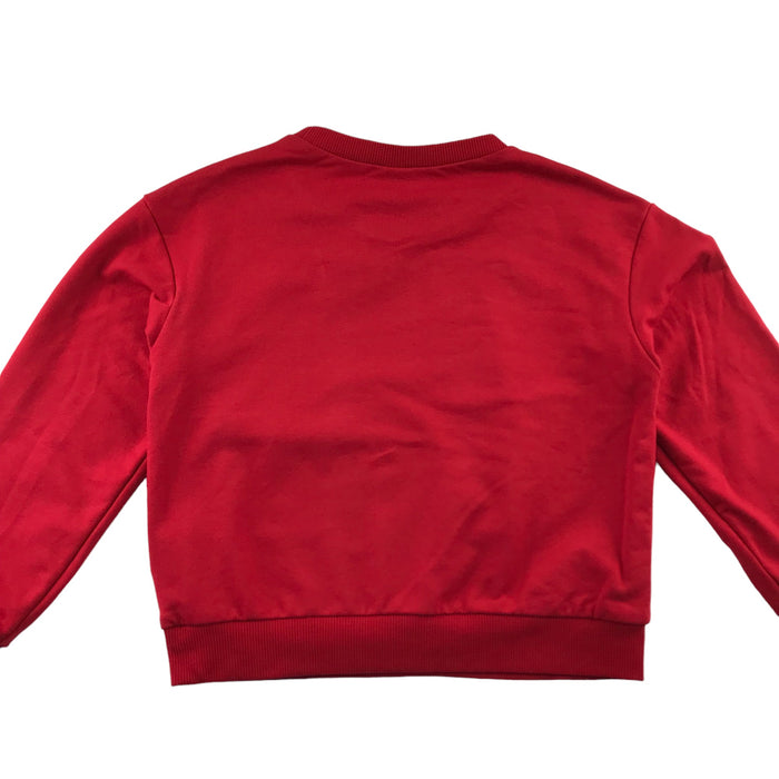 Shein 6 years red girls pony tail with bowtie sweater