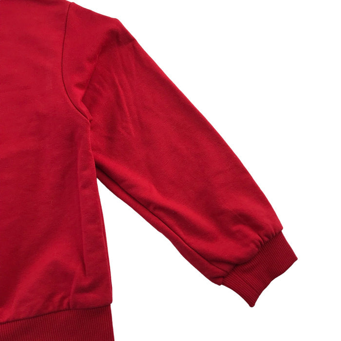 Shein 6 years red girls pony tail with bowtie sweater