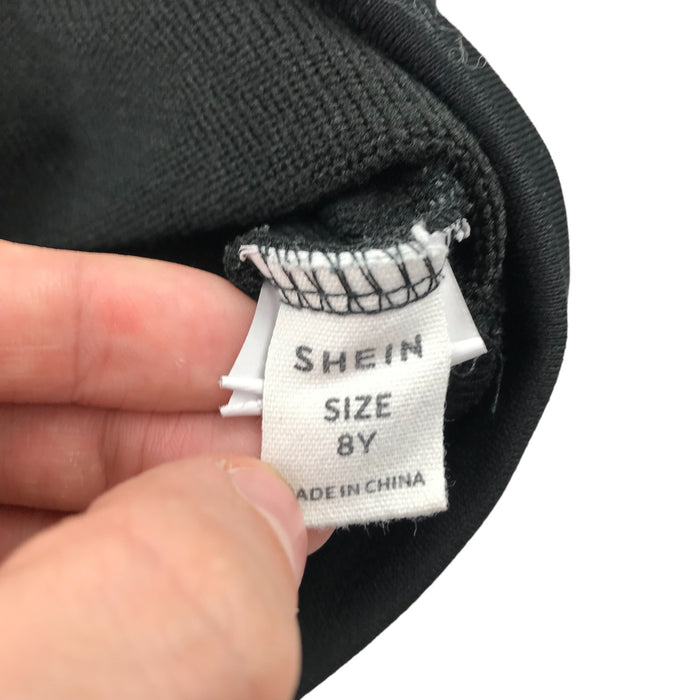 Shein 7-8 years black nasa zipped hoodie