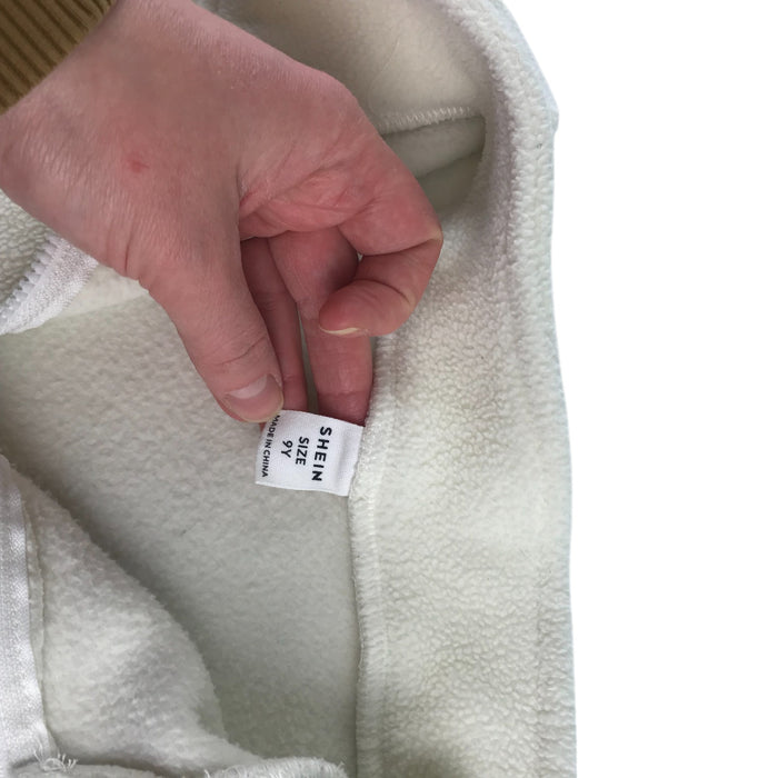 Shein 8-9 years white New York graphic fleece