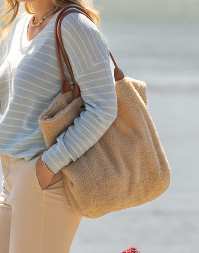 Sherpa Treasure Tote: Dark Birch - FINAL SALE