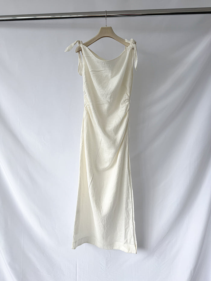 SIR. Bettina Off Shoulder Tie Midi Dress