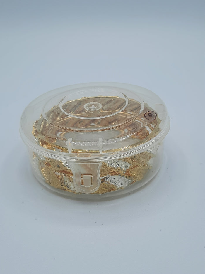size 2.75 bangle with 2 tone plating gold-plated and silver-plated