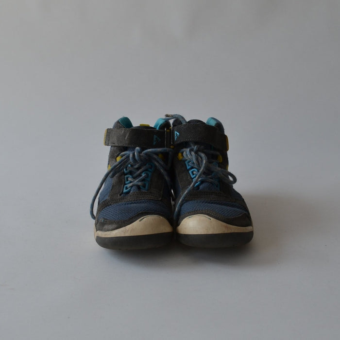 Size UK 1 blue high top trainers - blue high top