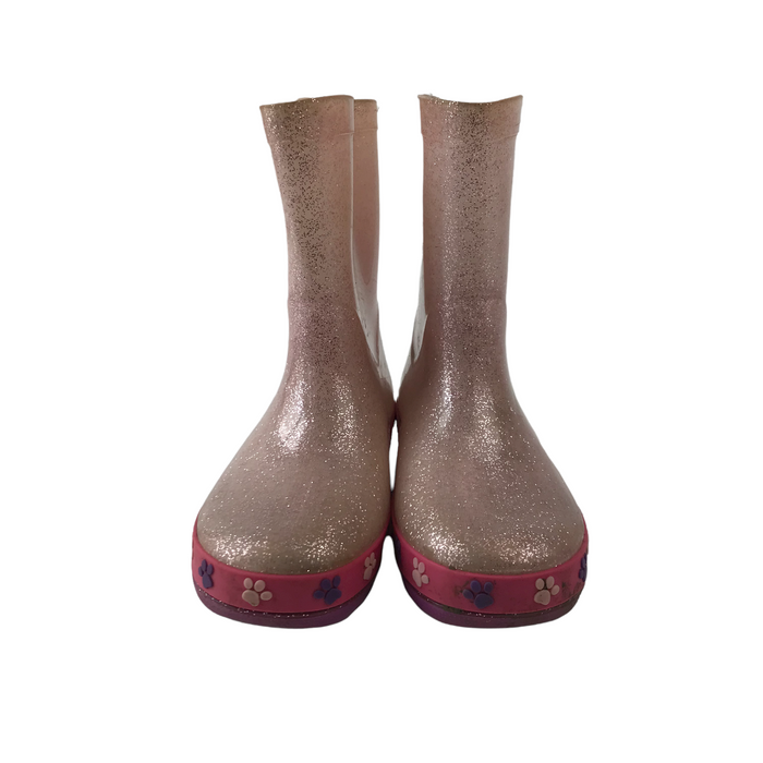 Size UK 10 (jr) sparkly pink paw patrol wellie boots
