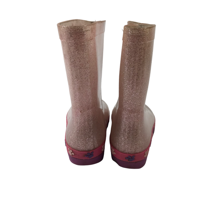 Size UK 10 (jr) sparkly pink paw patrol wellie boots