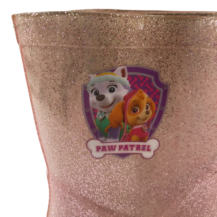 Size UK 10 (jr) sparkly pink paw patrol wellie boots