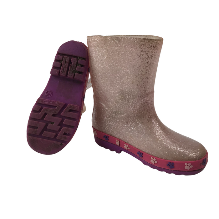 Size UK 10 (jr) sparkly pink paw patrol wellie boots