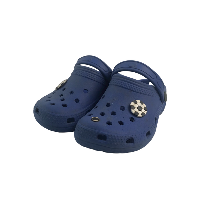 Size UK 10.5 (jr) navy blue football clip clogs