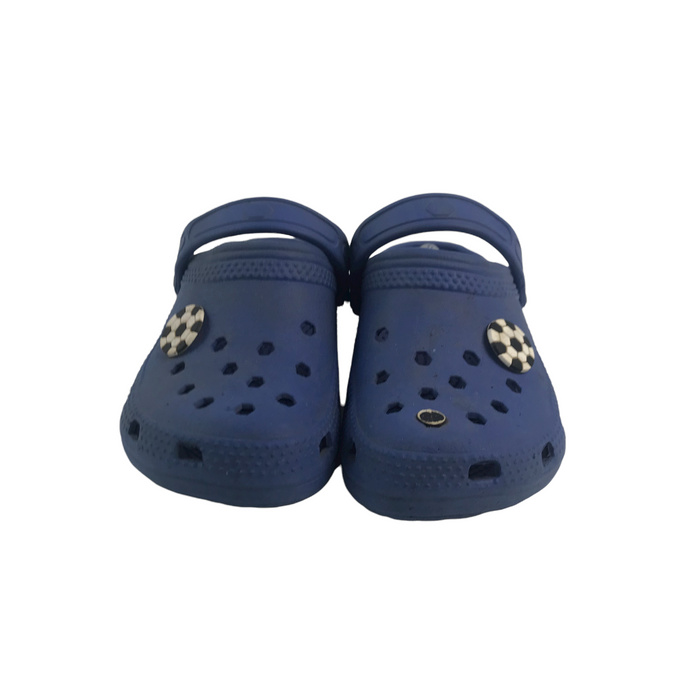 Size UK 10.5 (jr) navy blue football clip clogs