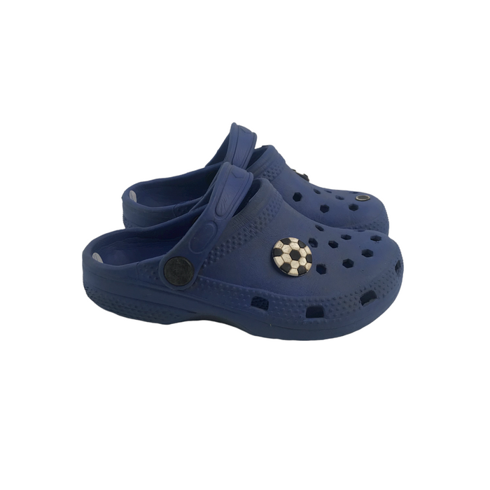 Size UK 10.5 (jr) navy blue football clip clogs