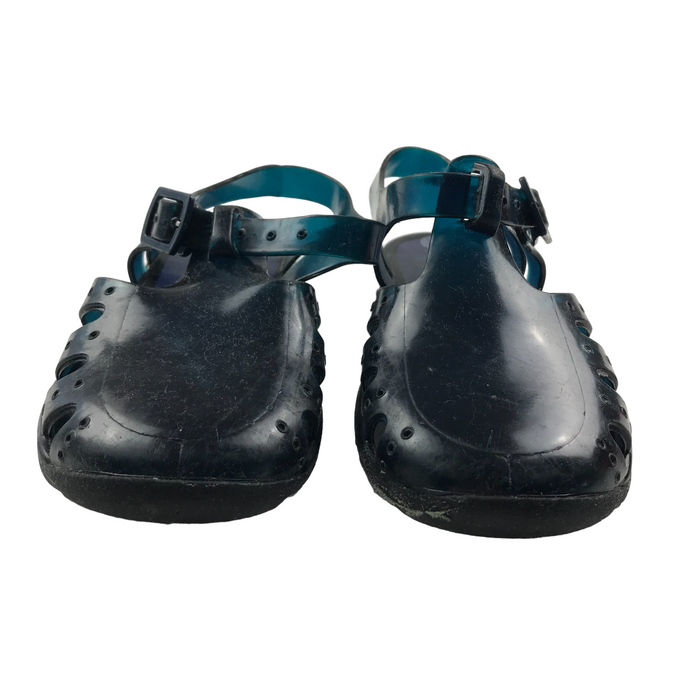 Size UK 11 (jr) navy jelly walking sandals