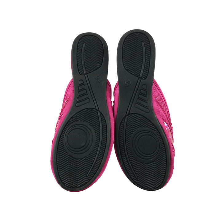 Size UK 3-4 pink sequin sandals