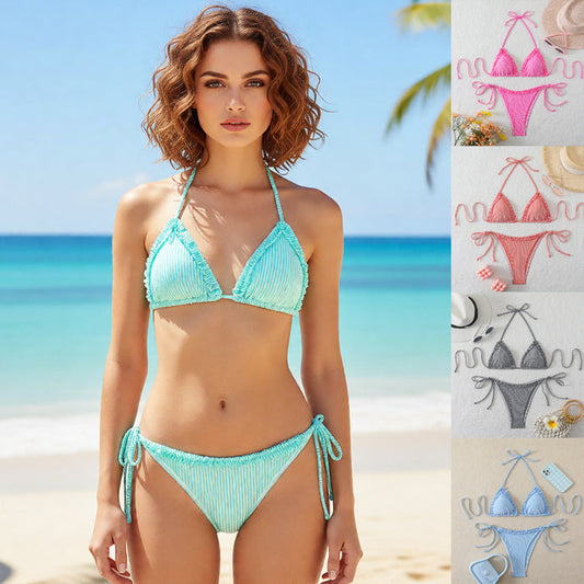 Sizzling High-Slit Bikini Set