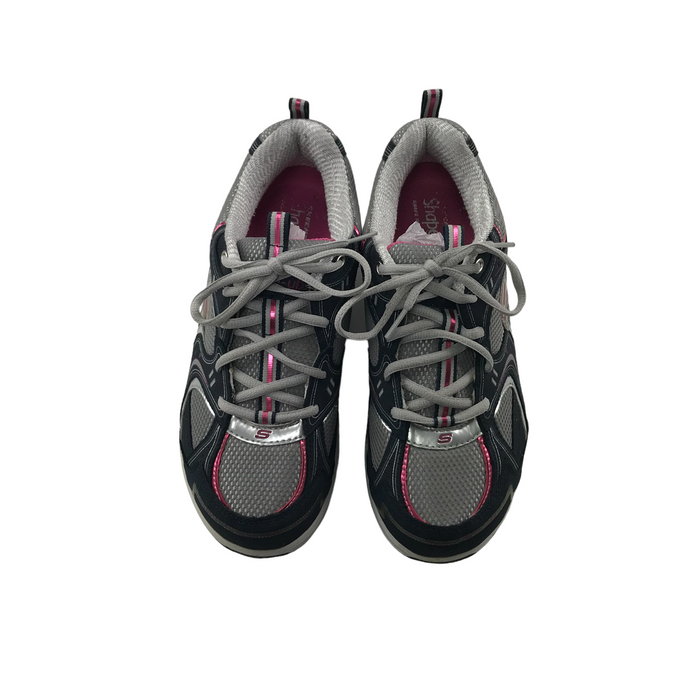 Skechers size UK 7 grey pink shape-ups trainers