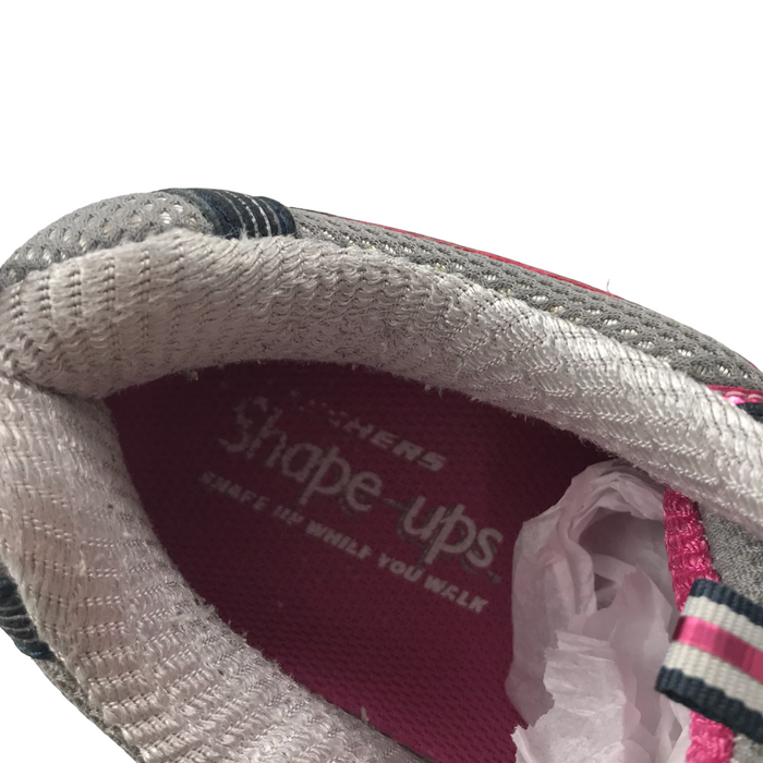 Skechers size UK 7 grey pink shape-ups trainers