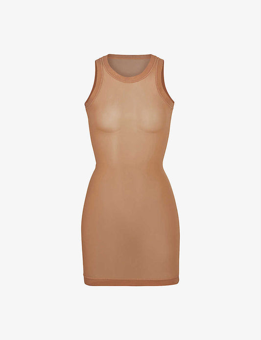 SKIMS Summer Mesh Slim-Fit Mesh Mini Dress