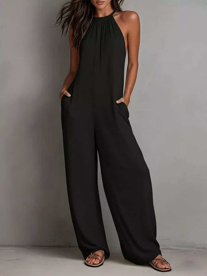 Sleeveless Wide Leg Jumpsuit