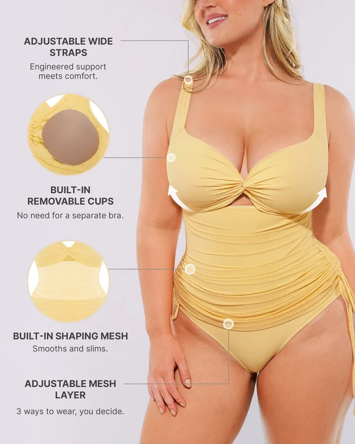 Smart Sculpt™ All-In-One Mesh Wrap Shaping Swimsuit