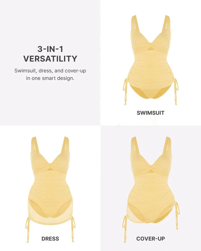 Smart Sculpt™ All-In-One Mesh Wrap Shaping Swimsuit