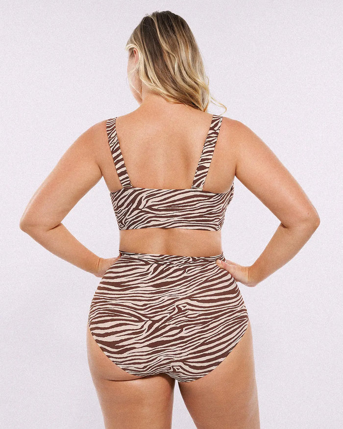 Back view of Smart Sculpt Ruched V-Neck Bikini Set showing adjustable wide straps and underband support