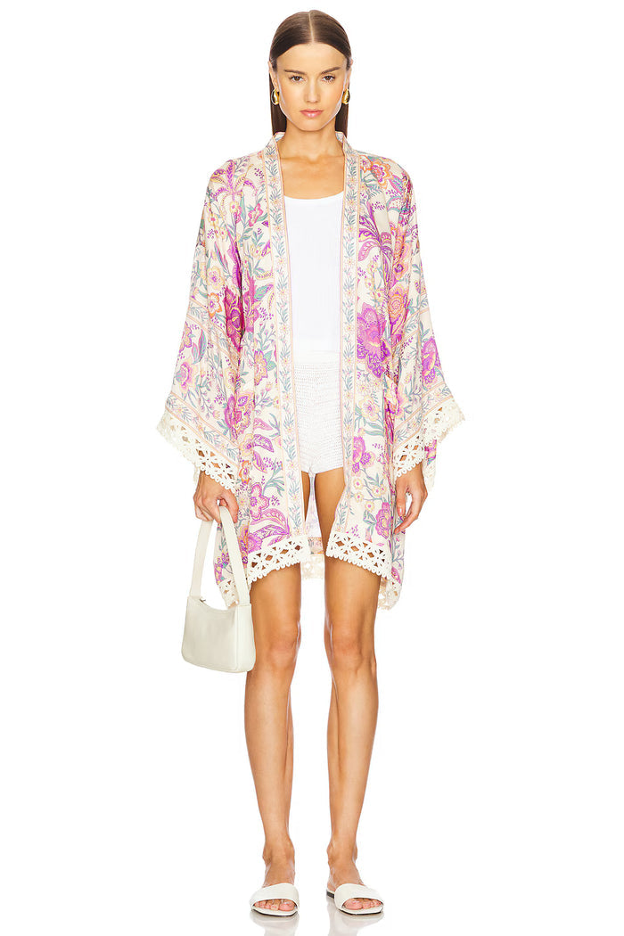 Spell Mojave Lily Floral Print Short Robe