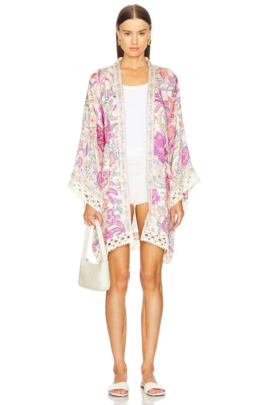 Spell Mojave Lily Floral Print Short Robe