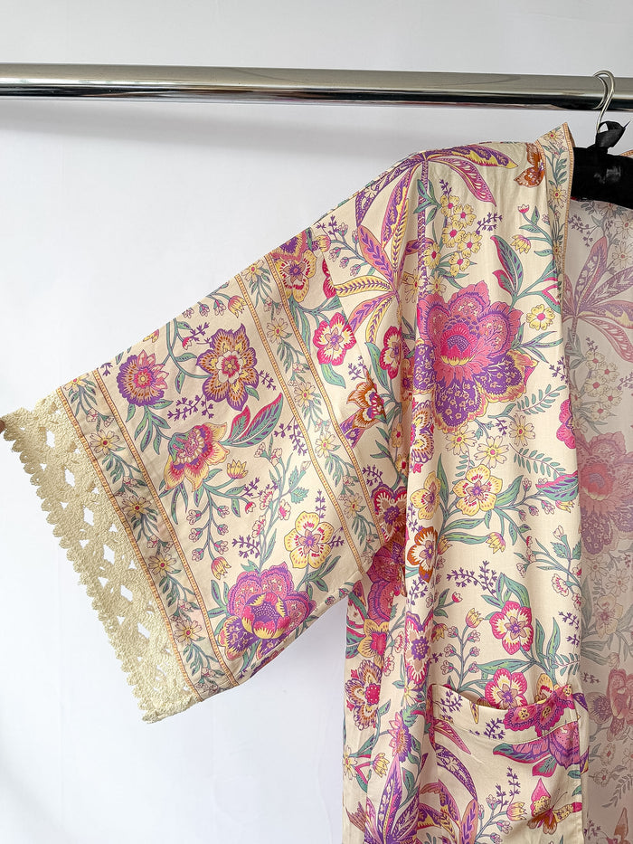 Spell Mojave Lily Floral Print Short Robe