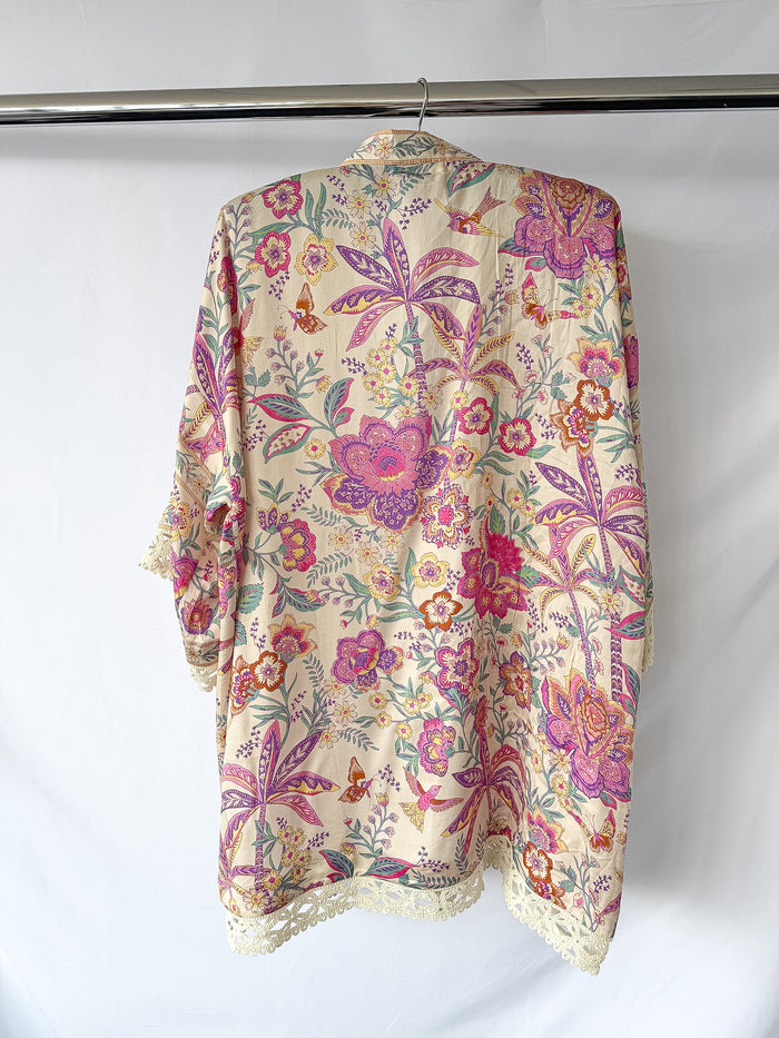 Spell Mojave Lily Floral Print Short Robe