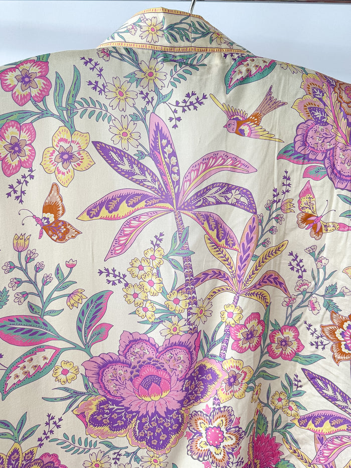 Spell Mojave Lily Floral Print Short Robe