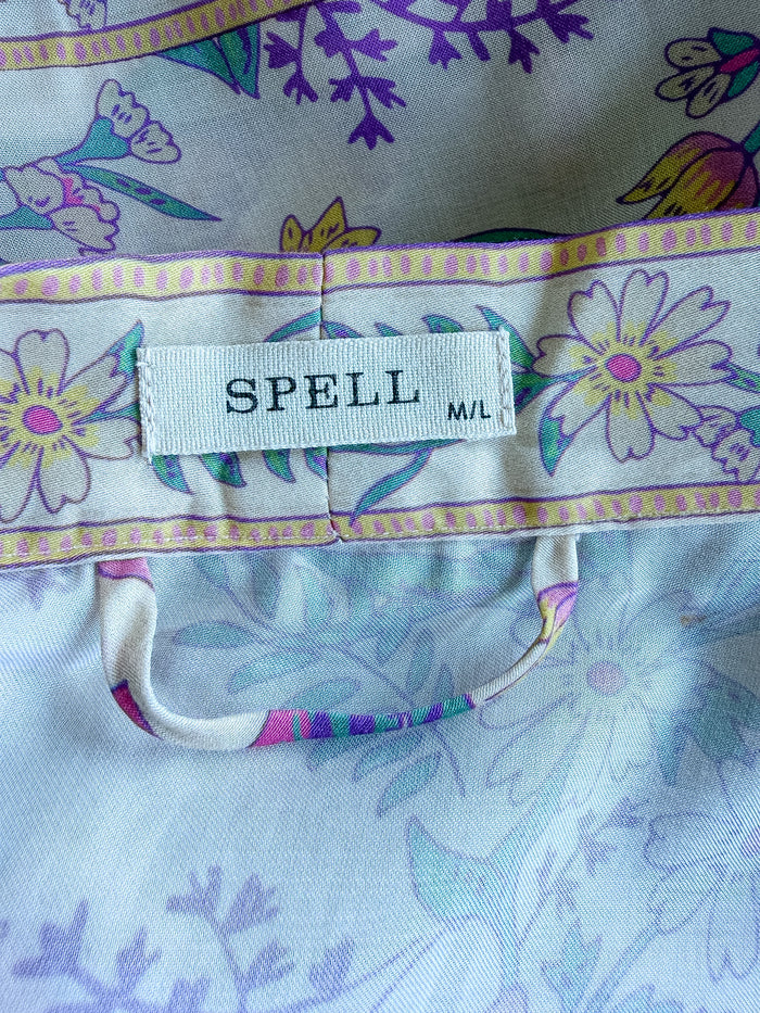 Spell Mojave Lily Floral Print Short Robe