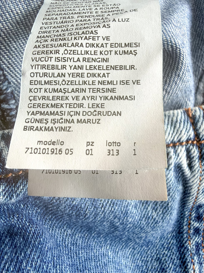 Sportmax Code Denim Gathered Side Blue Pencil Skirt