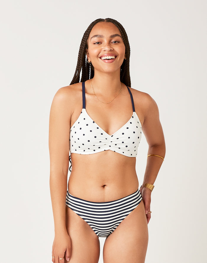 St. Barth Bottom: Navy Stripe - FINAL SALE