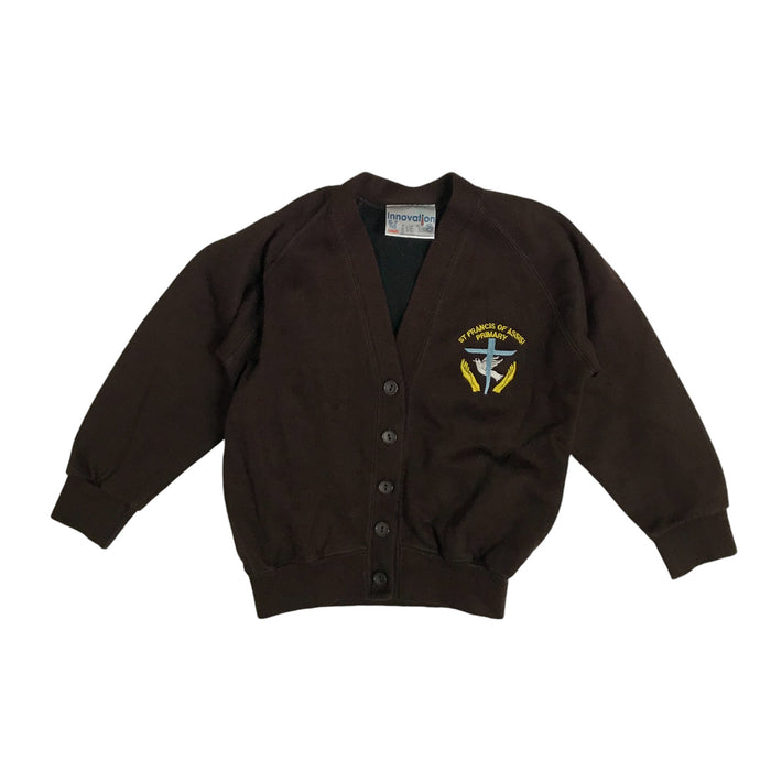 St Francis of Assisi Primary brown jersey cardigan