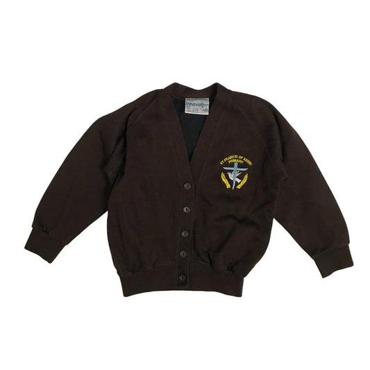 St Francis of Assisi Primary brown jersey cardigan