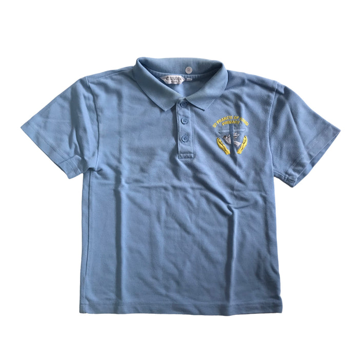 St Francis of Assisi Primary light blue polo shirt