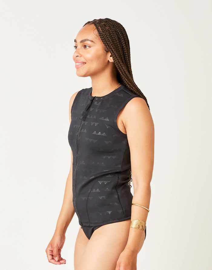 Stella Vest: Black Cascade Embossed - FINAL SALE
