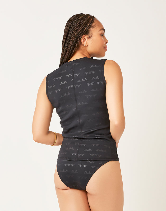 Stella Vest: Black Cascade Embossed - FINAL SALE