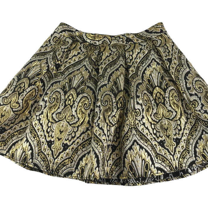 Storm by Monsoon 9-10 years gold and black embroidered skirt
