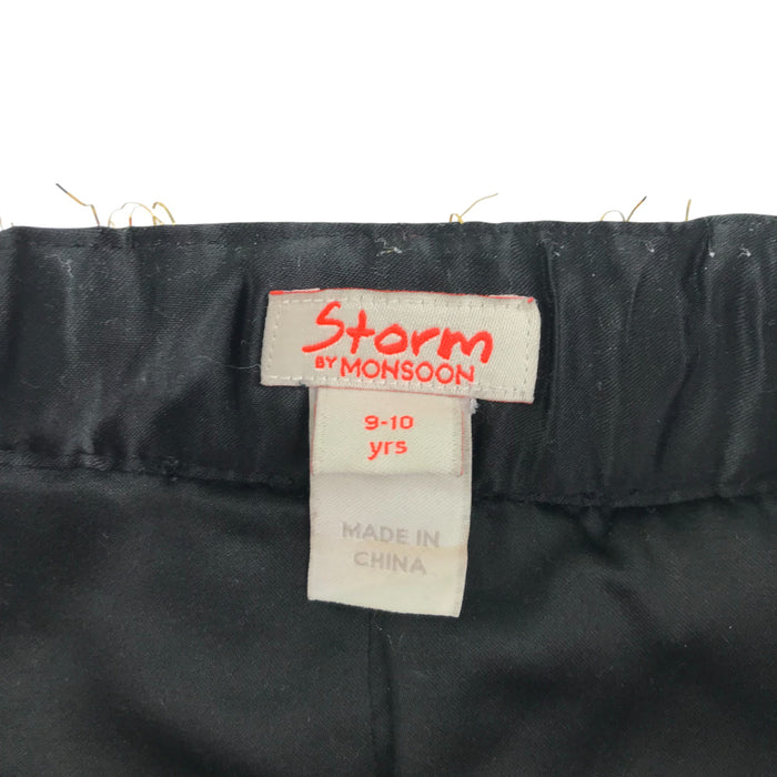 Storm by Monsoon 9-10 years gold and black embroidered skirt